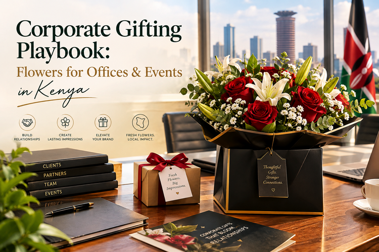 Corporate Gifting Playbook: Flowers for Offices & Events in Kenya. image by MJflowers