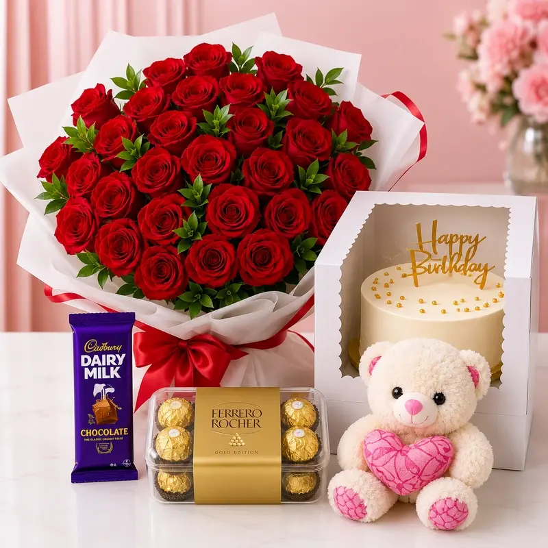 The Mi Amor Red Roses Luxury Combo image by MJflowers